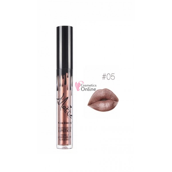 Gloss pentru buze Kiss Beauty Matte - Metalic de 6 ml Cod 05
